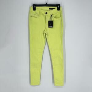 Black Orchid Denim NEW Skinny Jeans Sz 27 Bright Yellow Stretch Cotton Blend